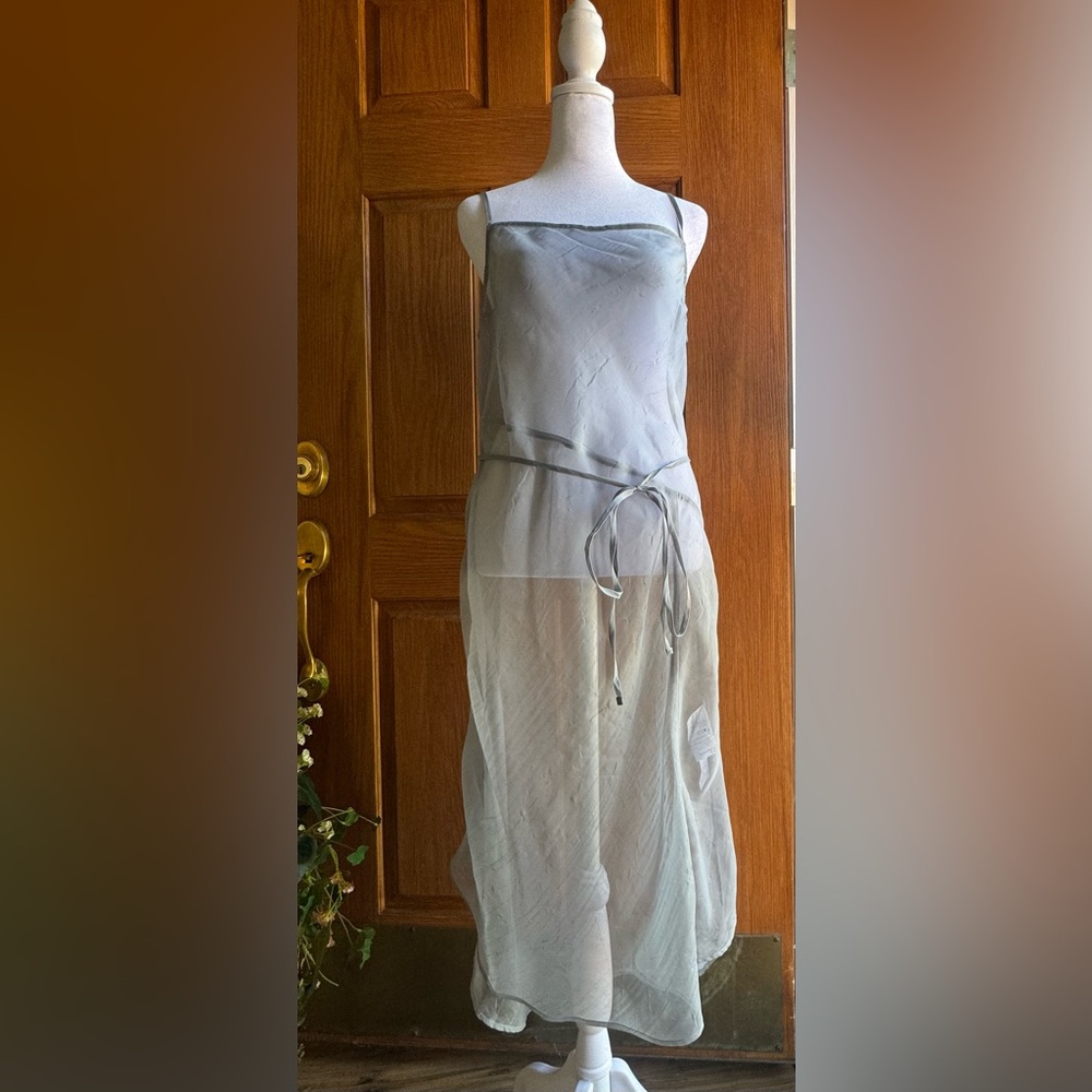 Sheer light blue dress